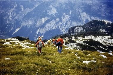 Alpy Julijskie 81 - Canin, na dojściu do otw. A. M. Gortani fot K. Hancbach